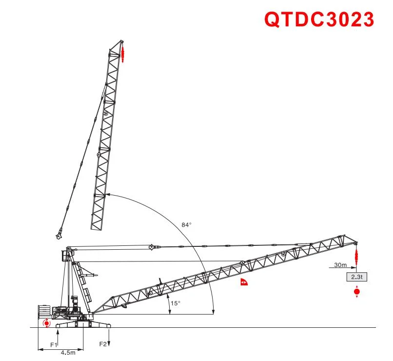 Sun Official Best Selling 16ton China Building Construction Derrick Tower Crane Qtdc4040